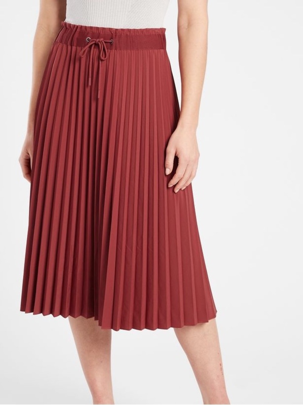 Athleta Hayes Pleated Midi Skirt Small